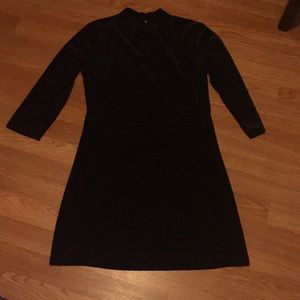 Velvet Mockneck Dress